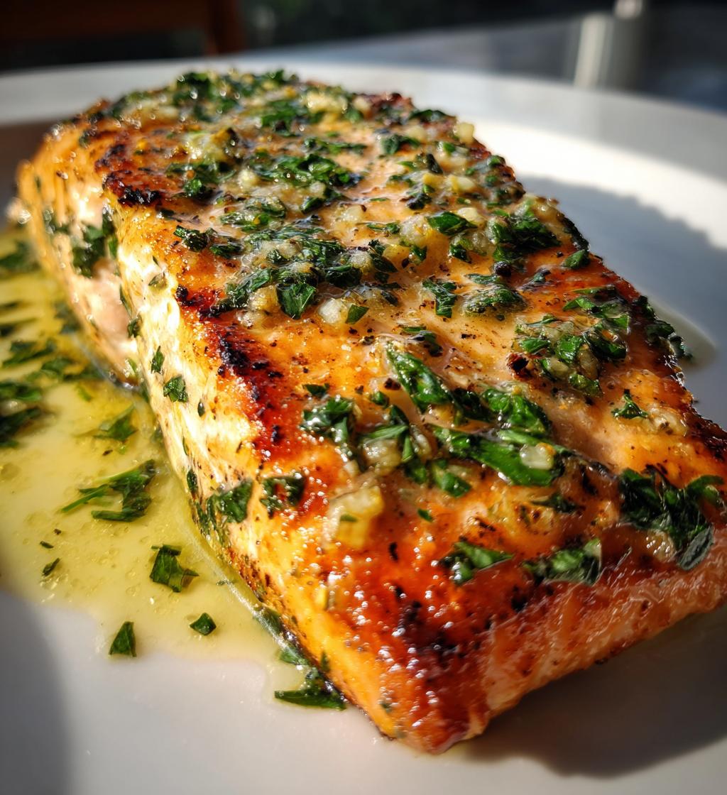 lemon garlic salmon - detail 1