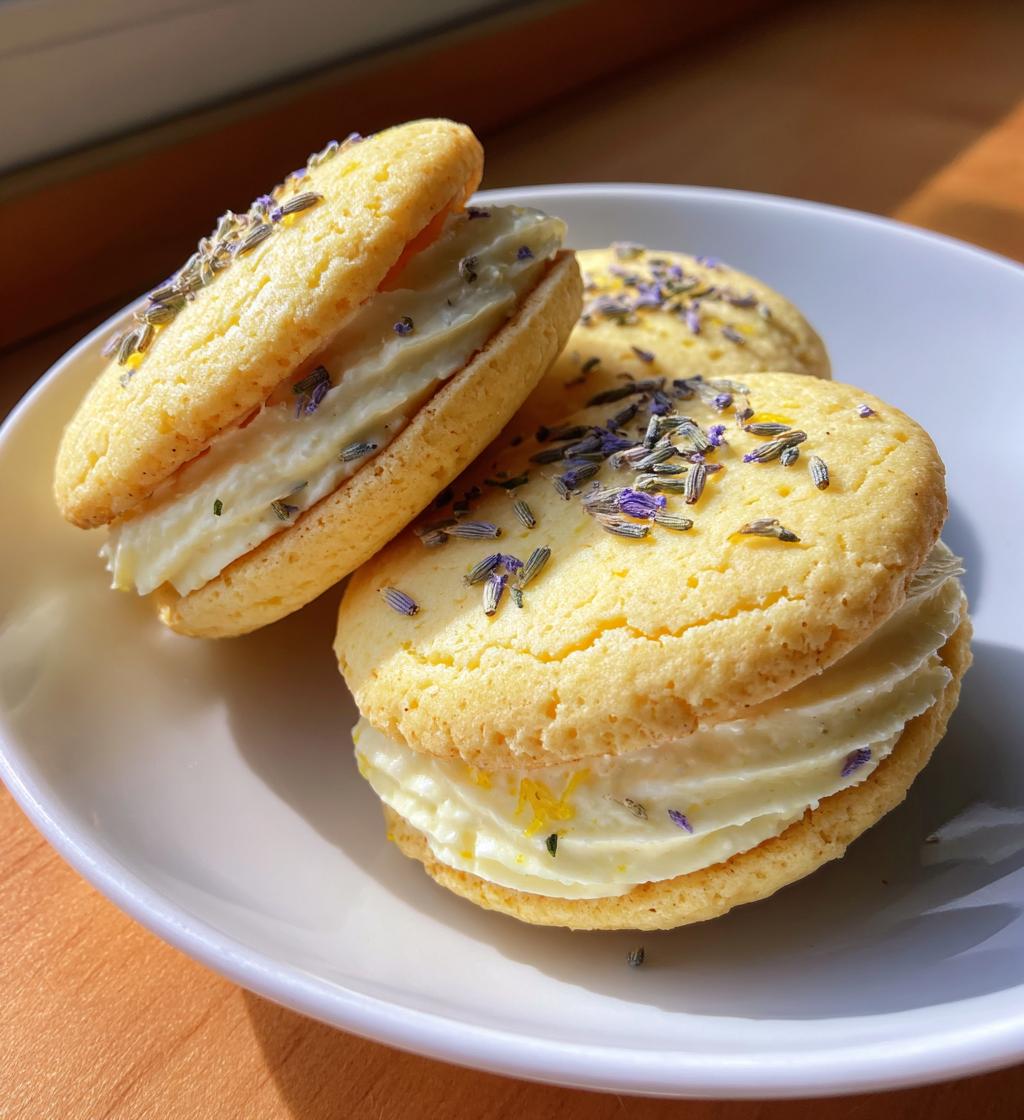 lemon lavender sandwich cookies - detail 1