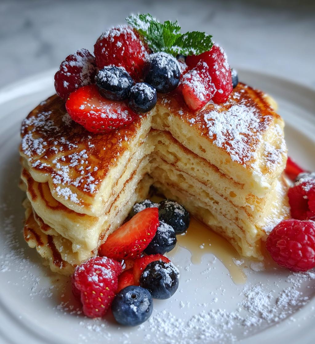 lemon ricotta pancakes - detail 1