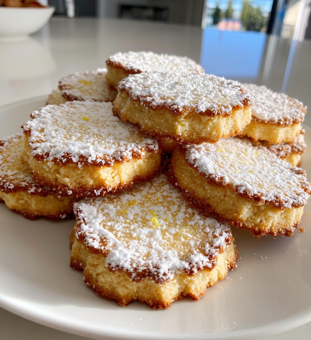 lemon shortbread cookies - detail 1