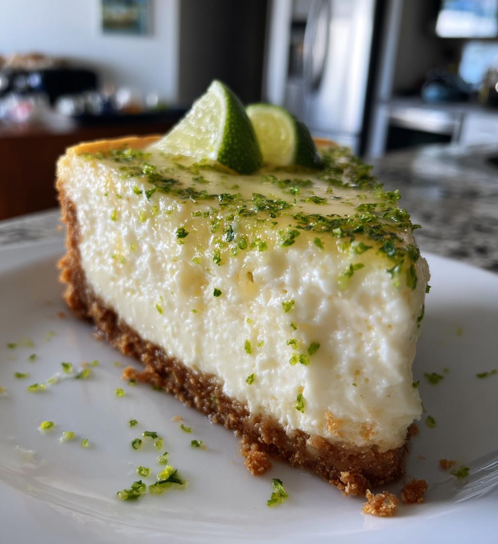 lime mousse cheesecake - detail 1