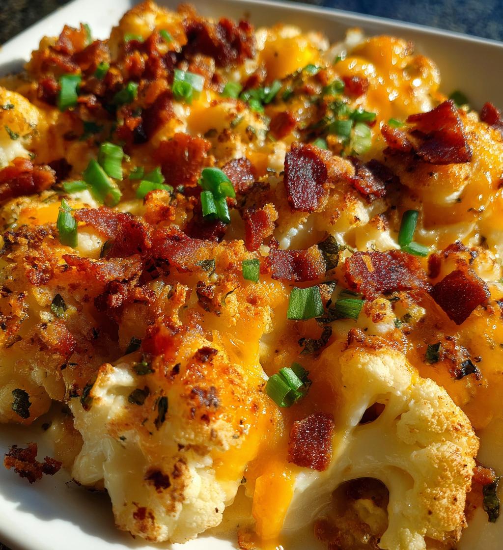 loaded cauliflower casserole - detail 1