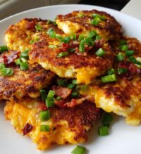 loaded mashed potato cakes