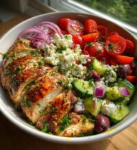 low carb greek chicken bowls