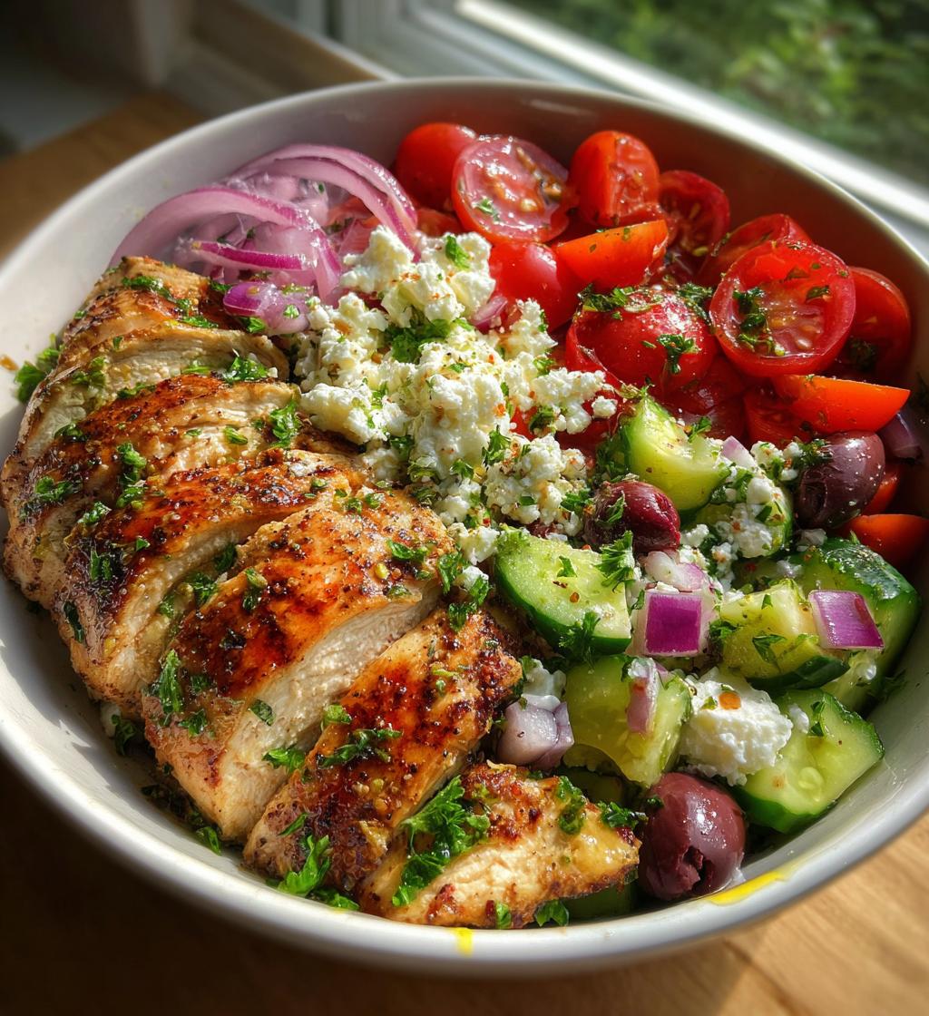 low carb greek chicken bowls