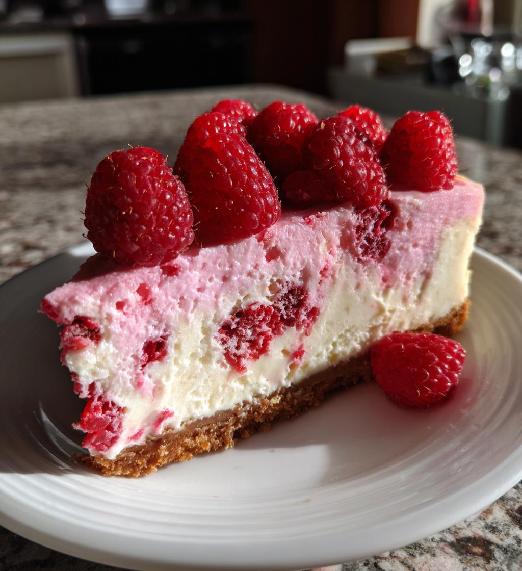 luxurious pink velvet raspberry cheesecake - detail 1