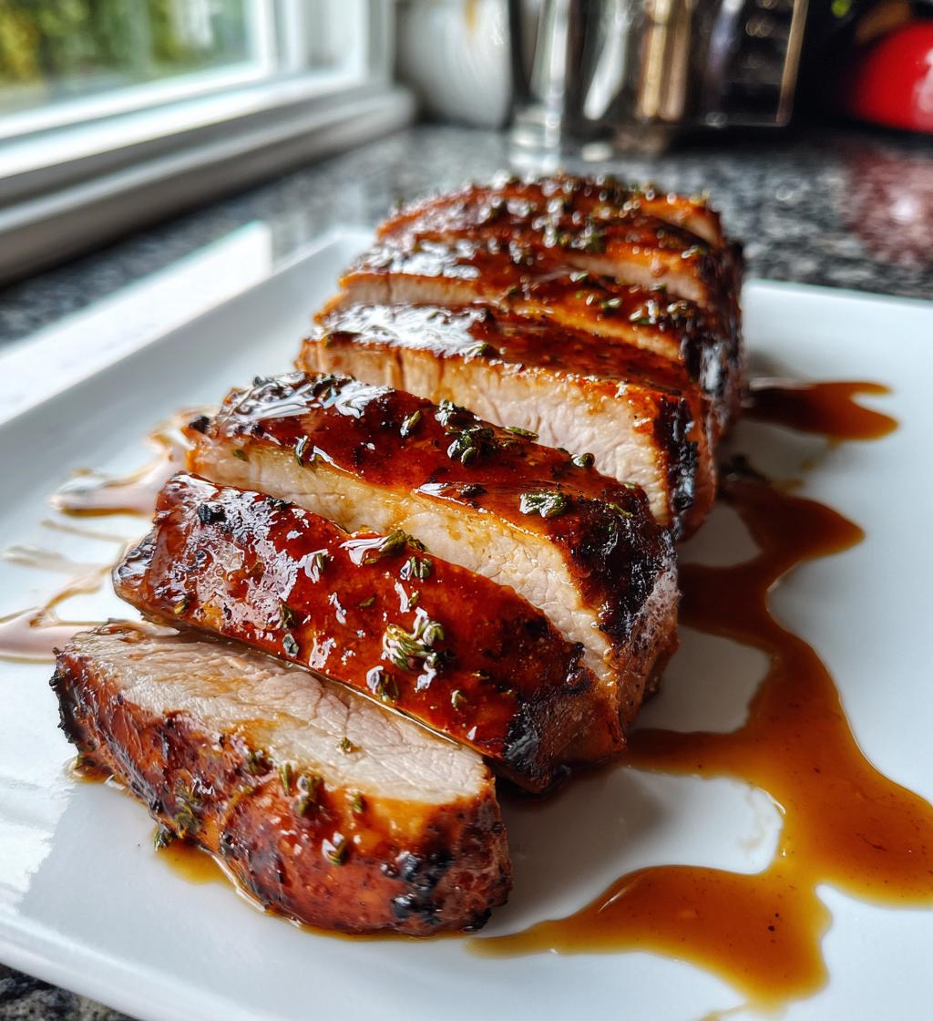 maple bourbon glazed pork tenderloin - detail 1