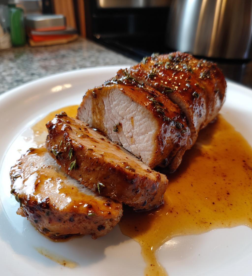 maple bourbon glazed pork tenderloin