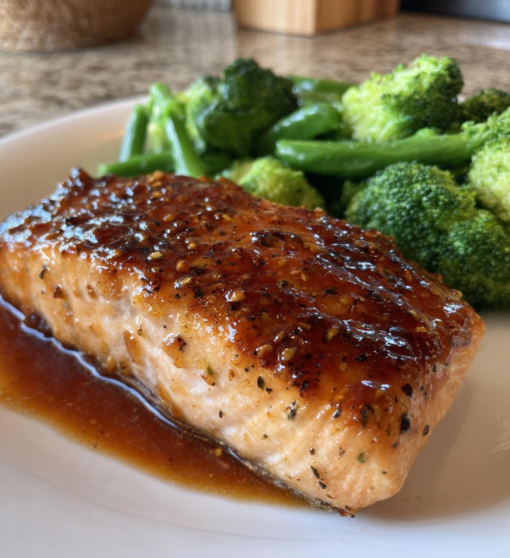 maple bourbon glazed salmon