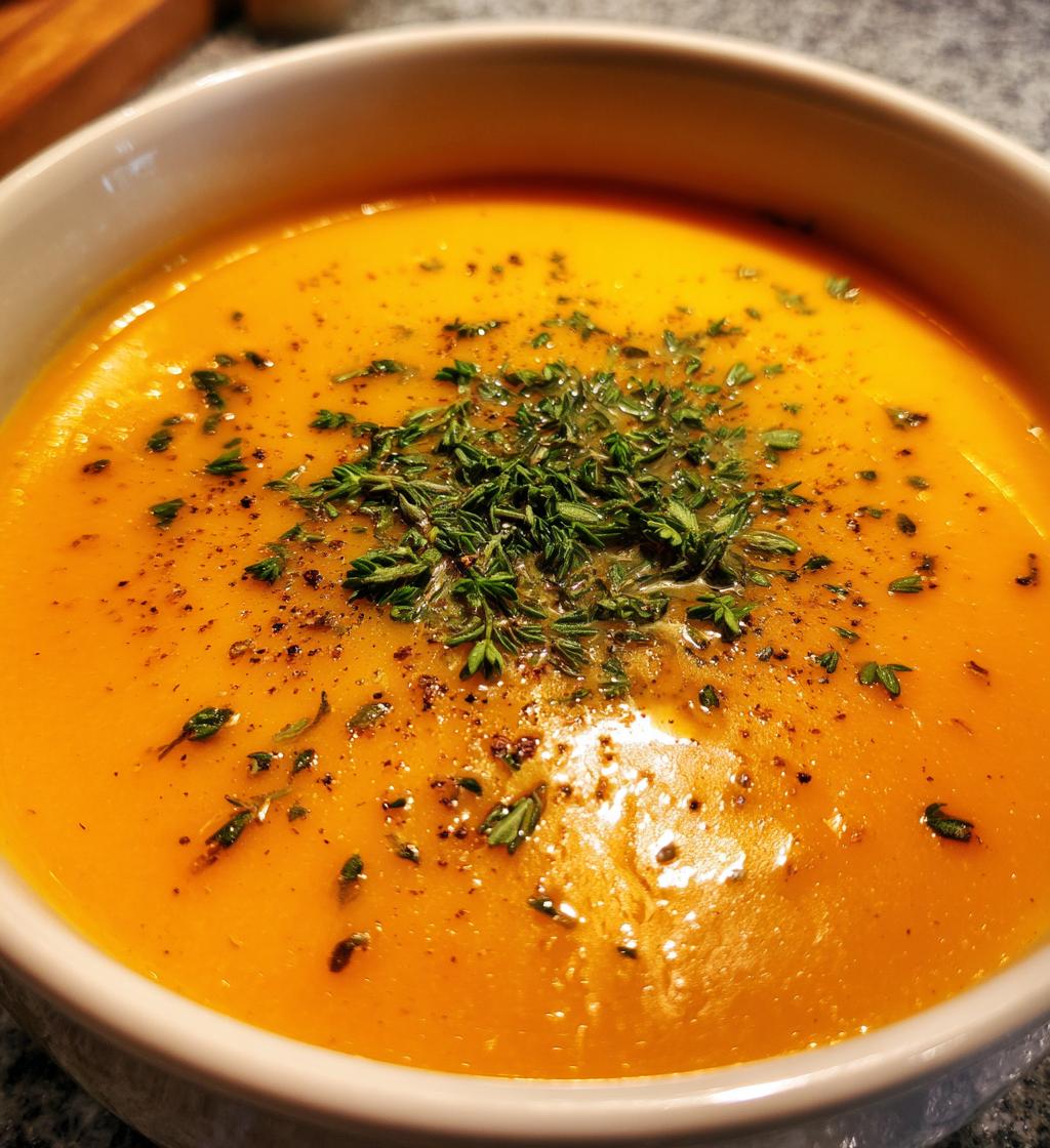 maple roasted butternut squash soup - detail 1