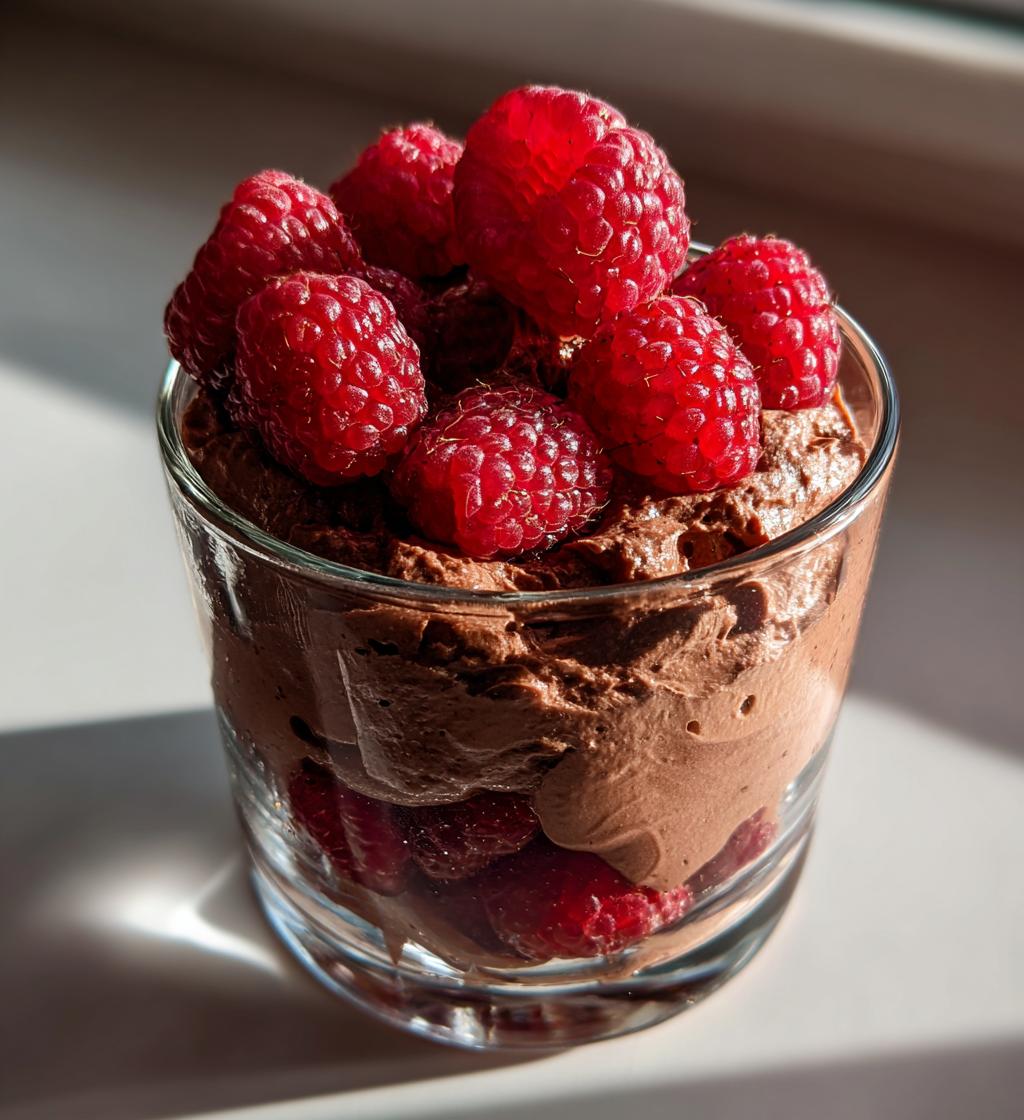 marry me no bake raspberry chocolate mousse cups - detail 1
