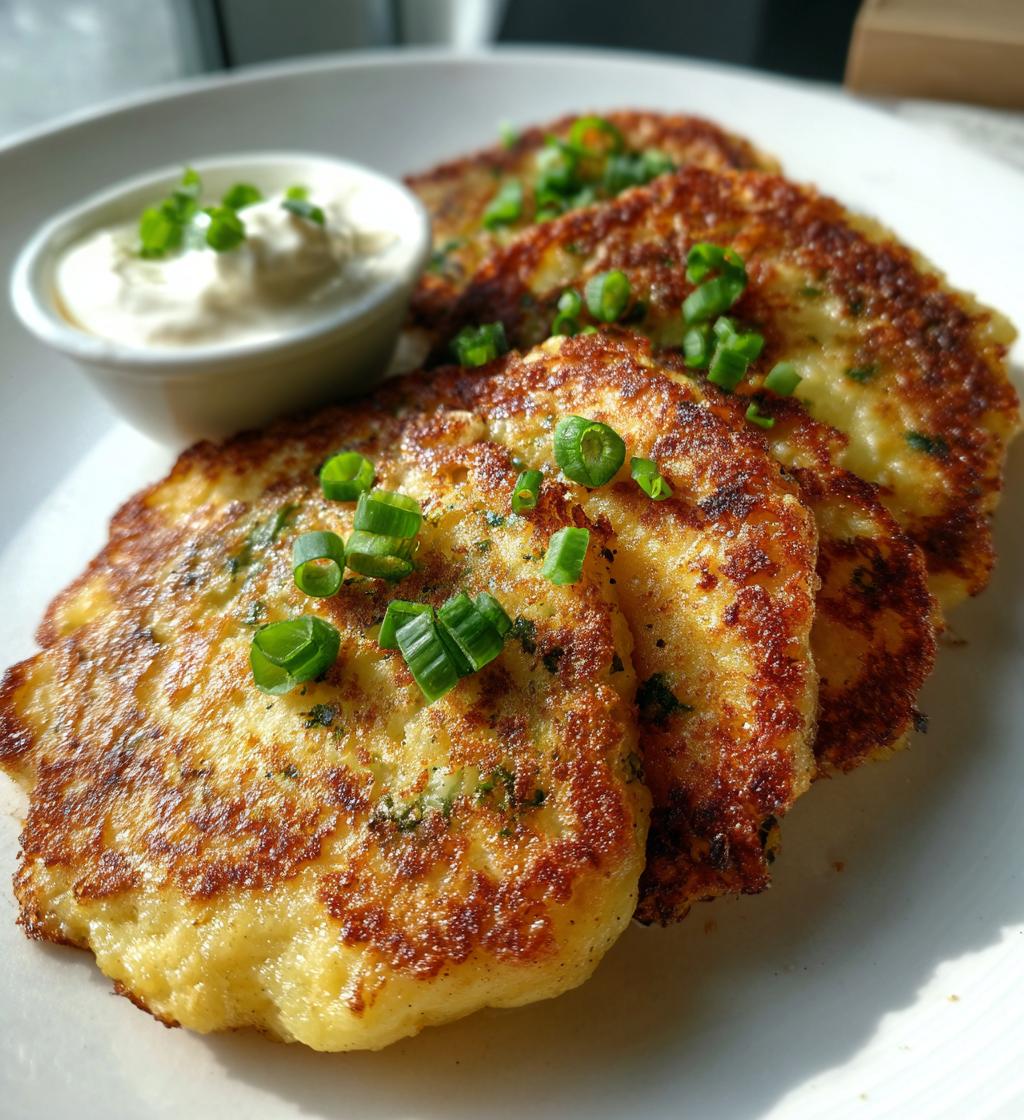mashed potato pancakes - detail 1