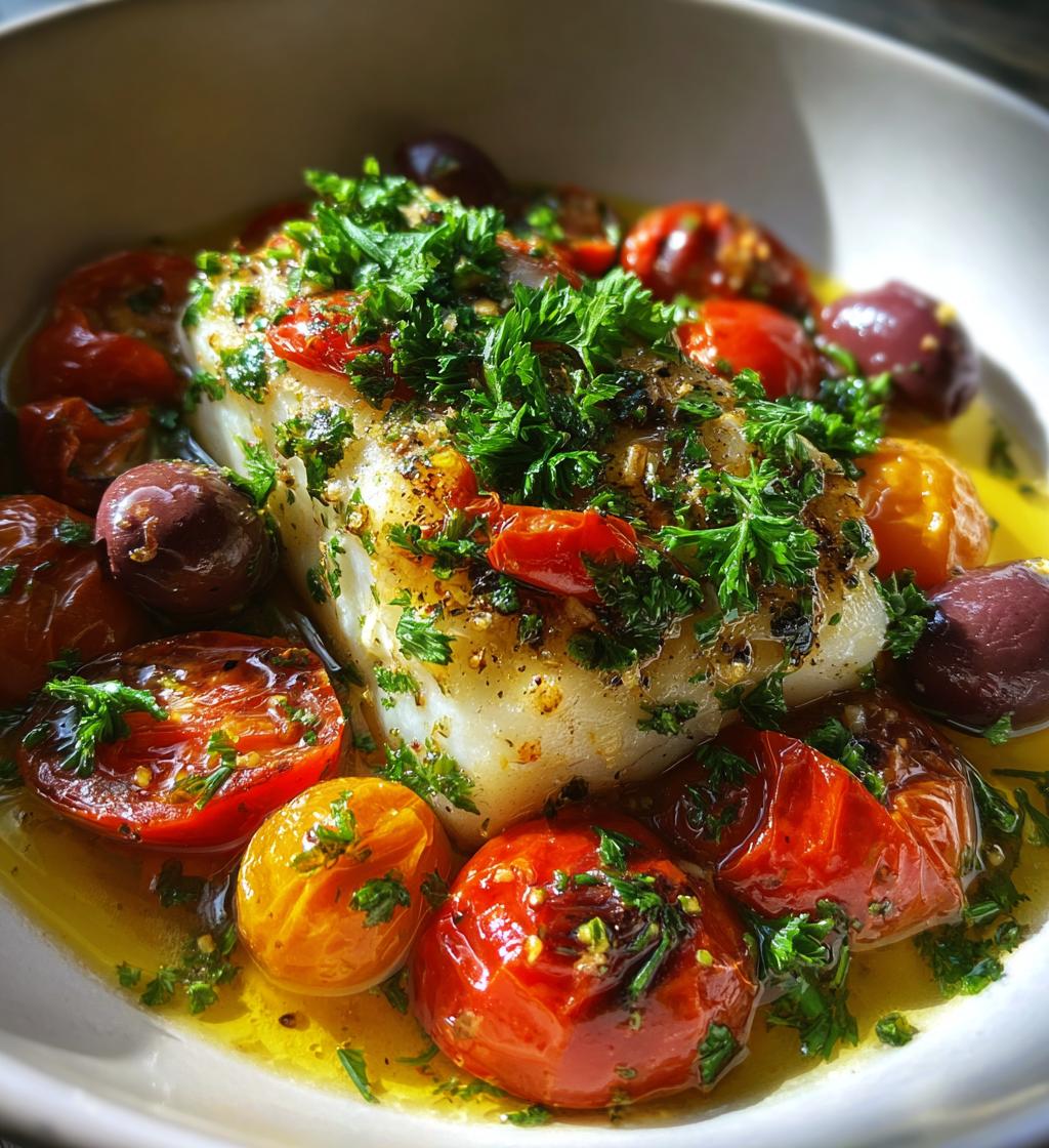 mediterranean baked cod - detail 1