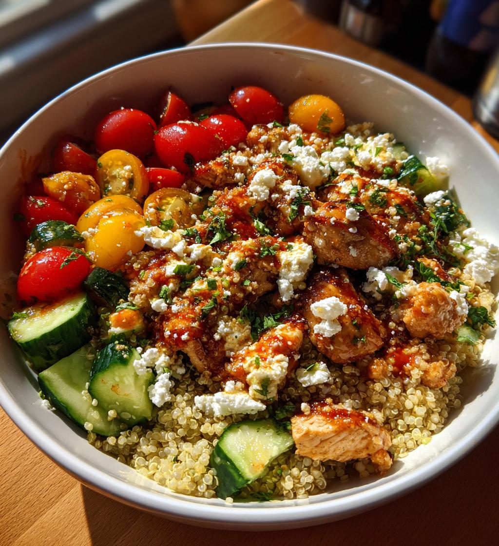 mediterranean chicken bowl - detail 1