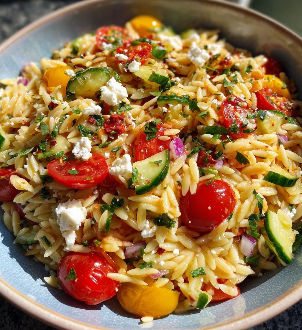 mediterranean orzo pasta salad