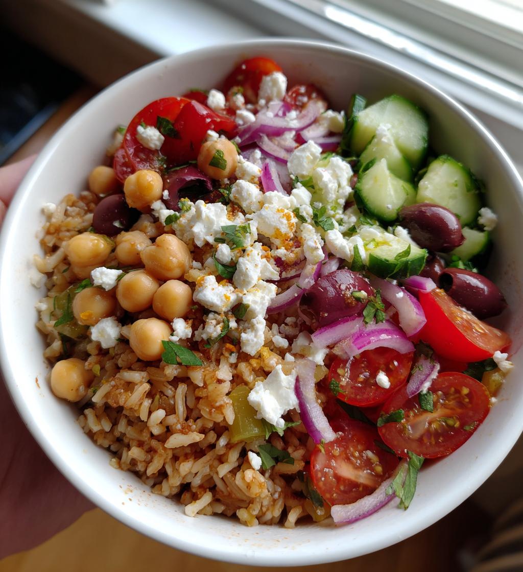mediterranean rice bowl