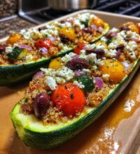 mediterranean stuffed zucchini
