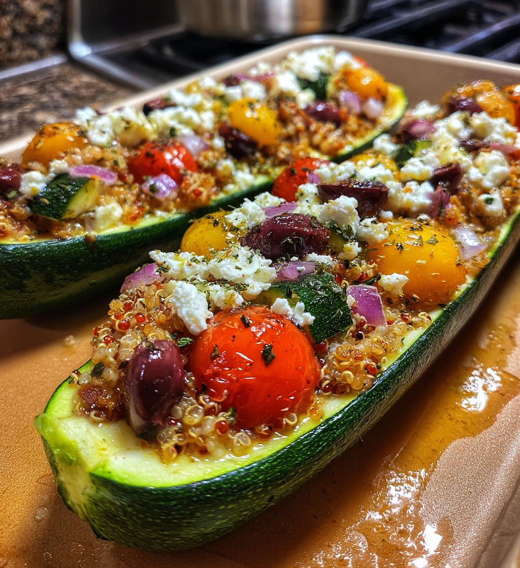mediterranean stuffed zucchini