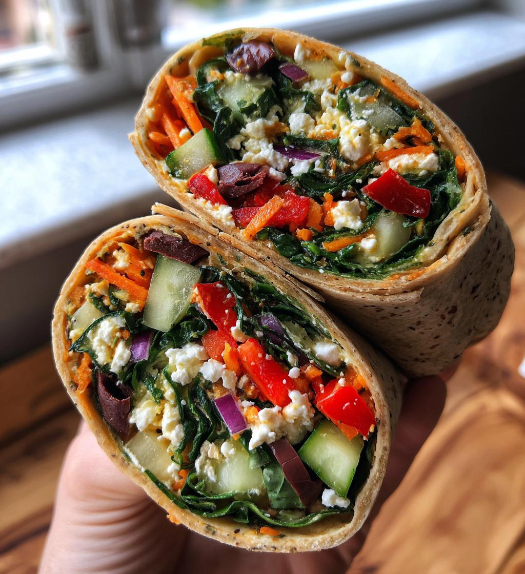 mediterranean veggie wraps - detail 1