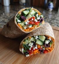 mediterranean veggie wraps