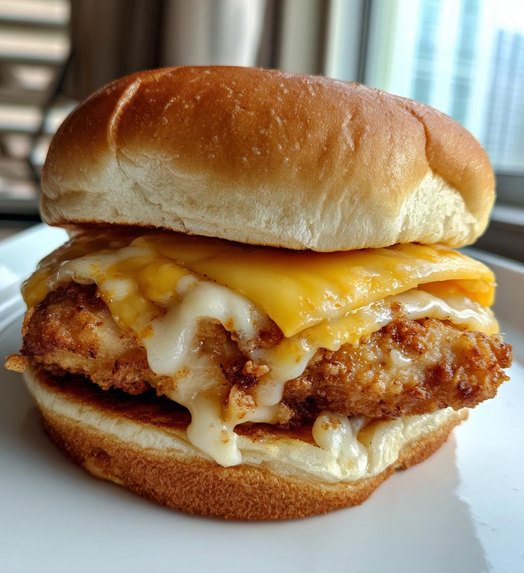 melty cheesy chicken sandwich - detail 1