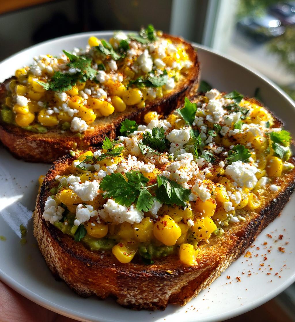mexican street corn avocado toast - detail 1