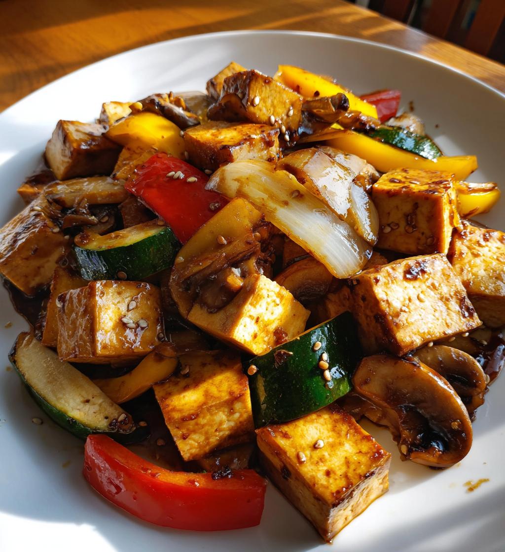 mushroom and tofu stir fry