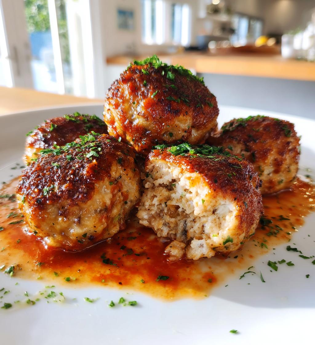 mushroom chicken meatballs