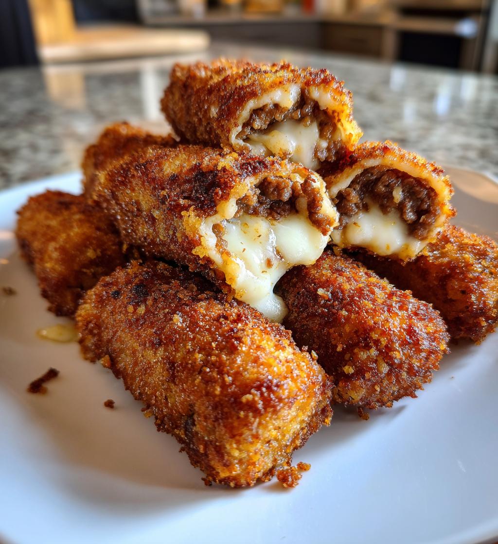 nashville hot beef wrapped mozzarella sticks - detail 1