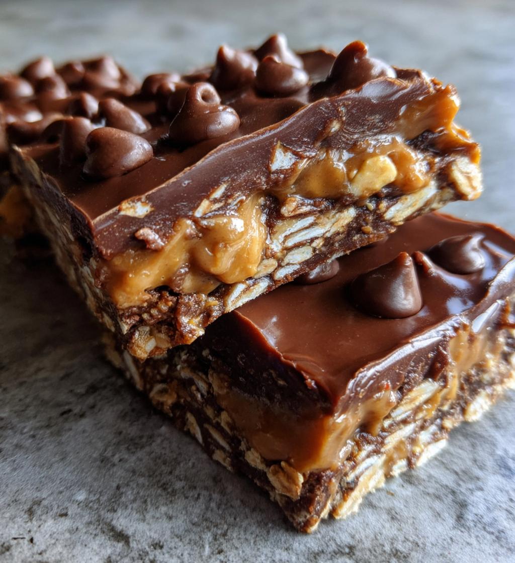 no bake chocolate peanut butter oat bars