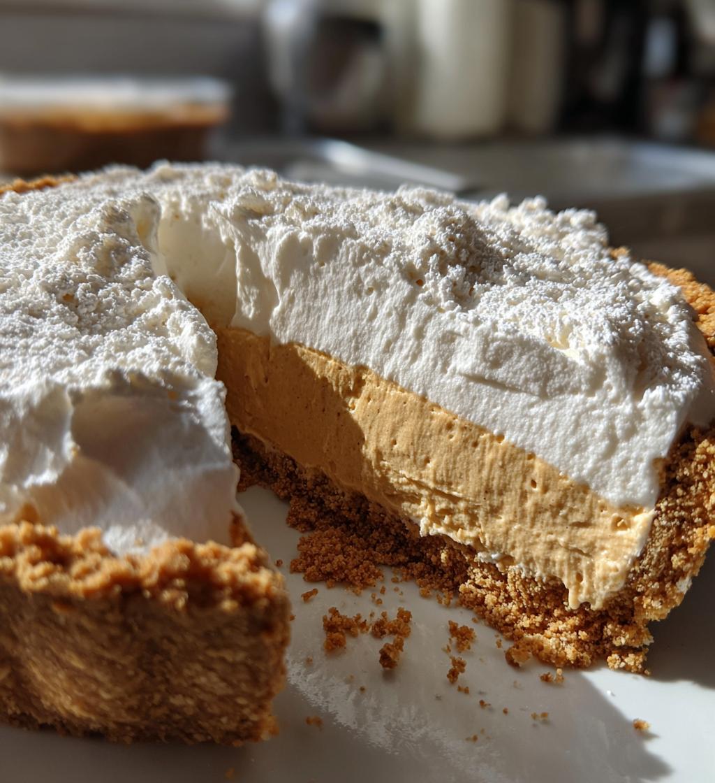 no bake peanut butter pie - detail 1
