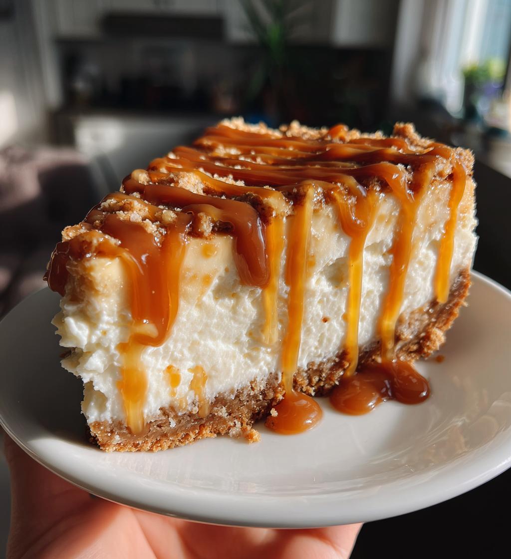 no bake salted caramel cheesecake - detail 1