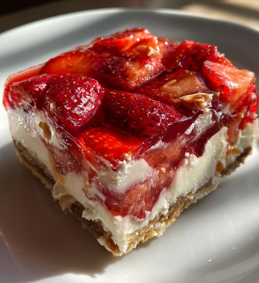 no bake strawberry jello lasagna recipe - detail 1