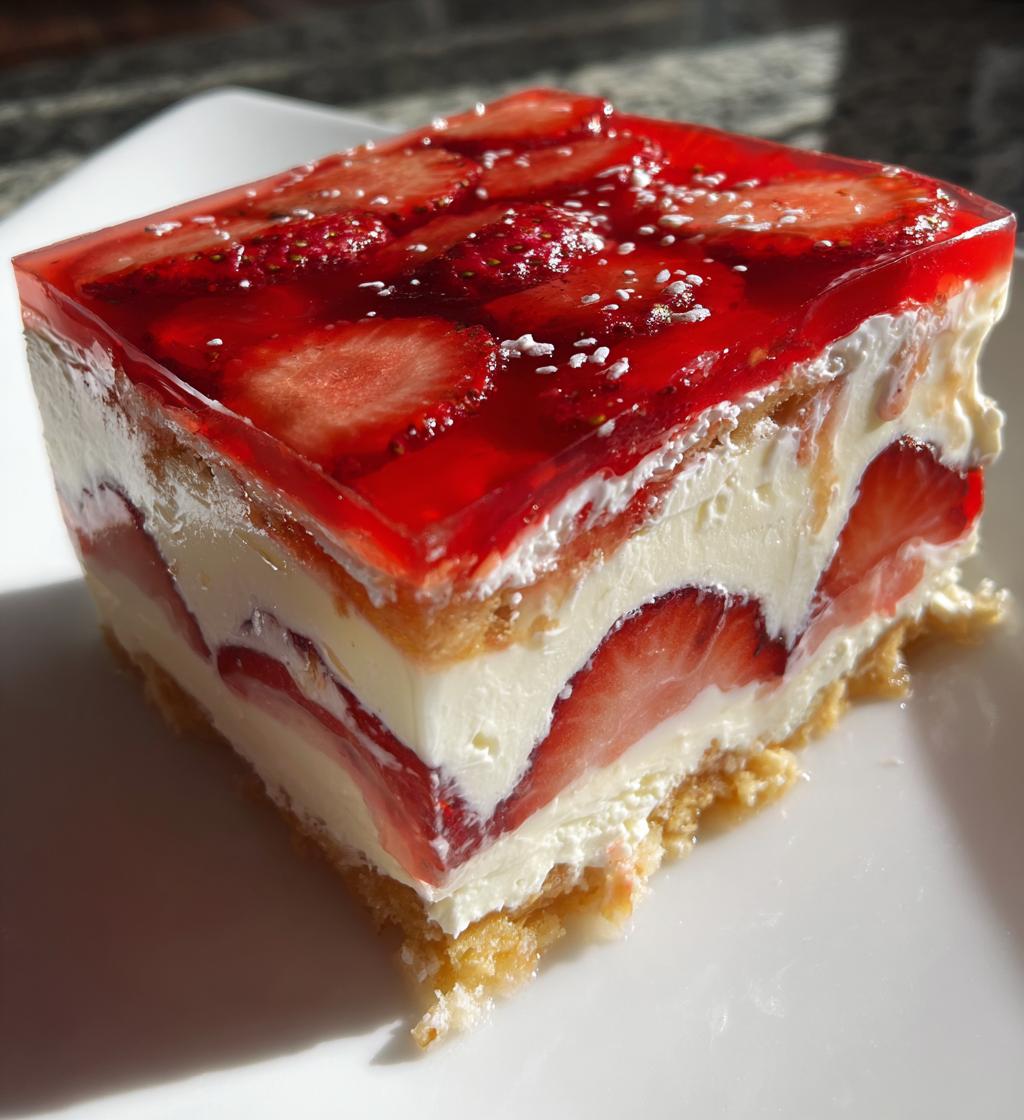 no bake strawberry jello lasagna recipe