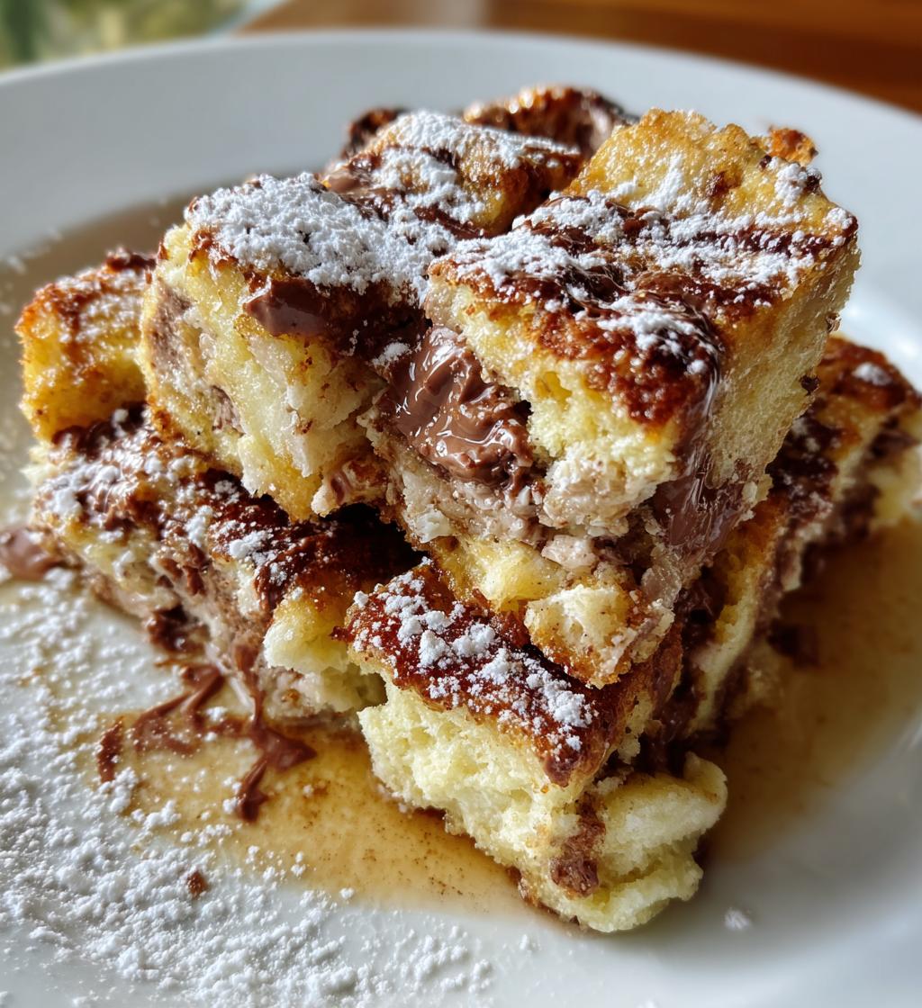 nutella french toast casserole - detail 1