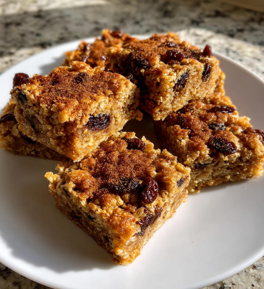 oatmeal raisin cookie bars recipe - detail 1