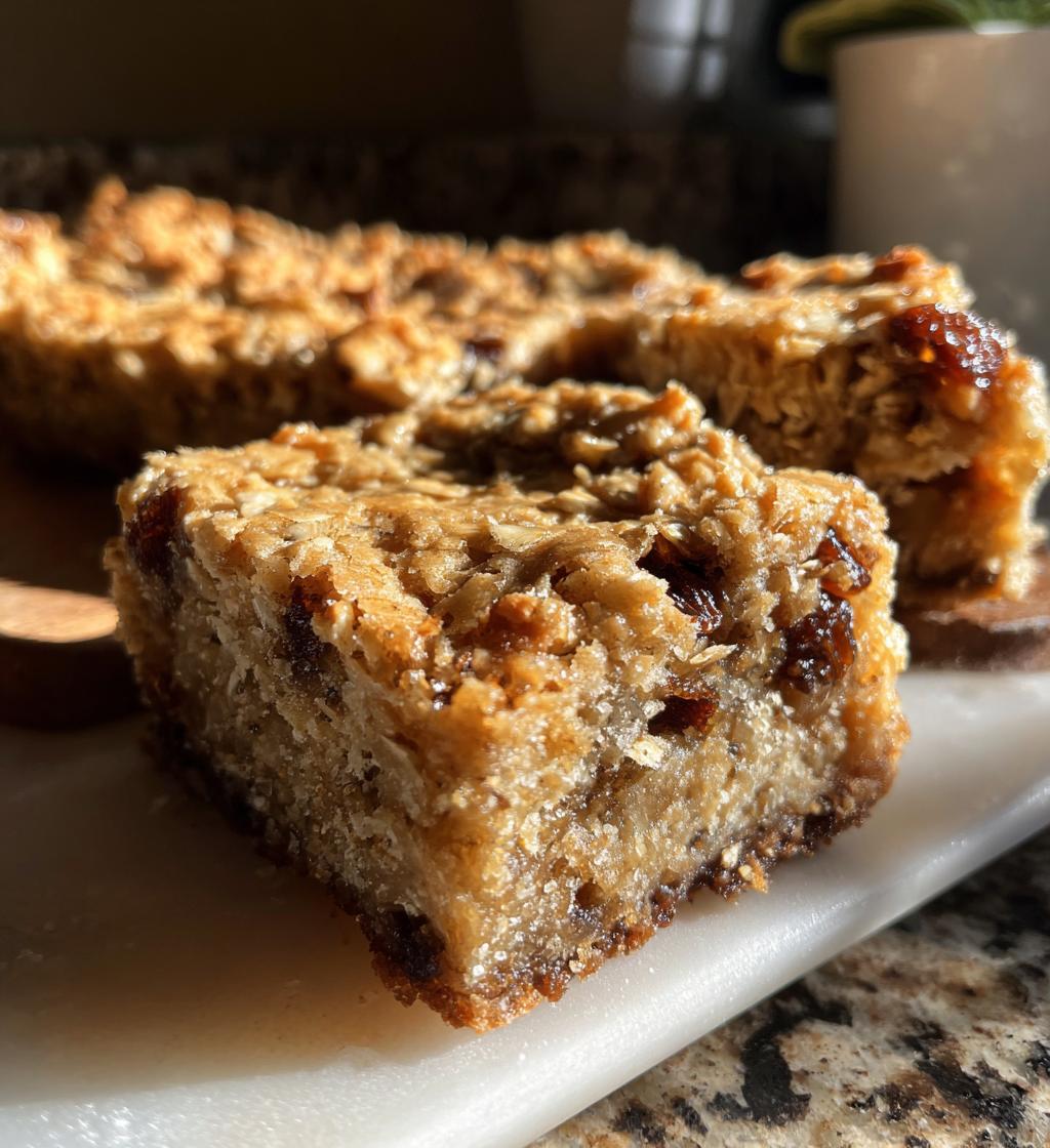 oatmeal raisin cookie bars recipe - detail 1