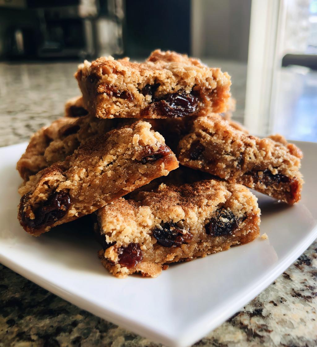 oatmeal raisin cookie bars recipe