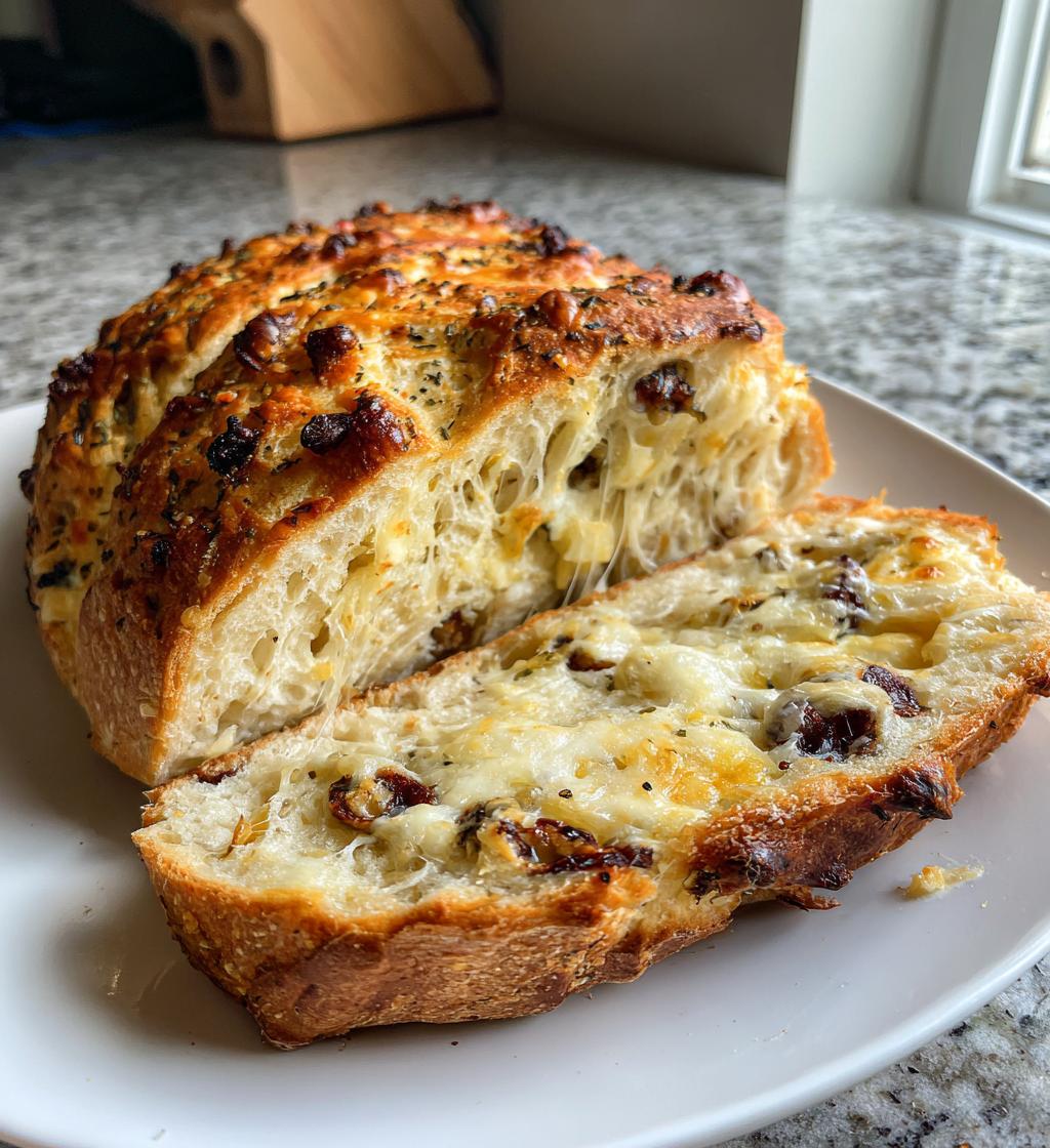 olive cheese bread - detail 1