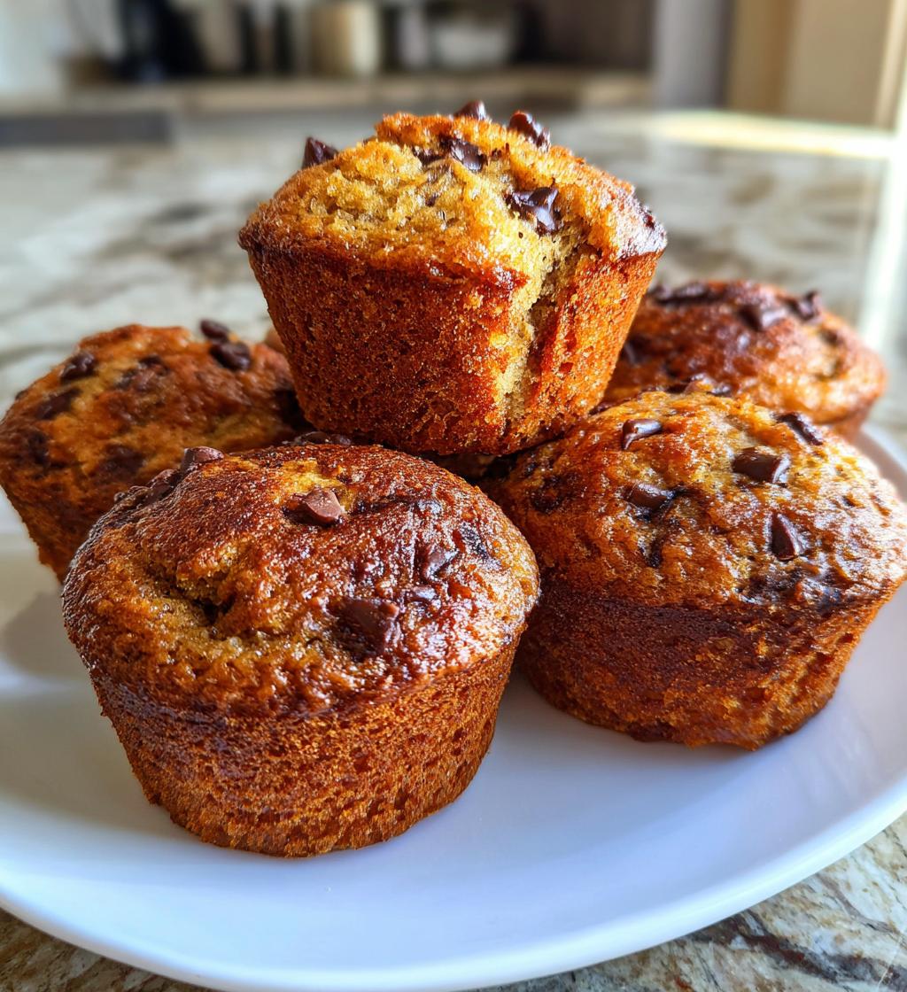 one bowl banana chocolate muffins - detail 1