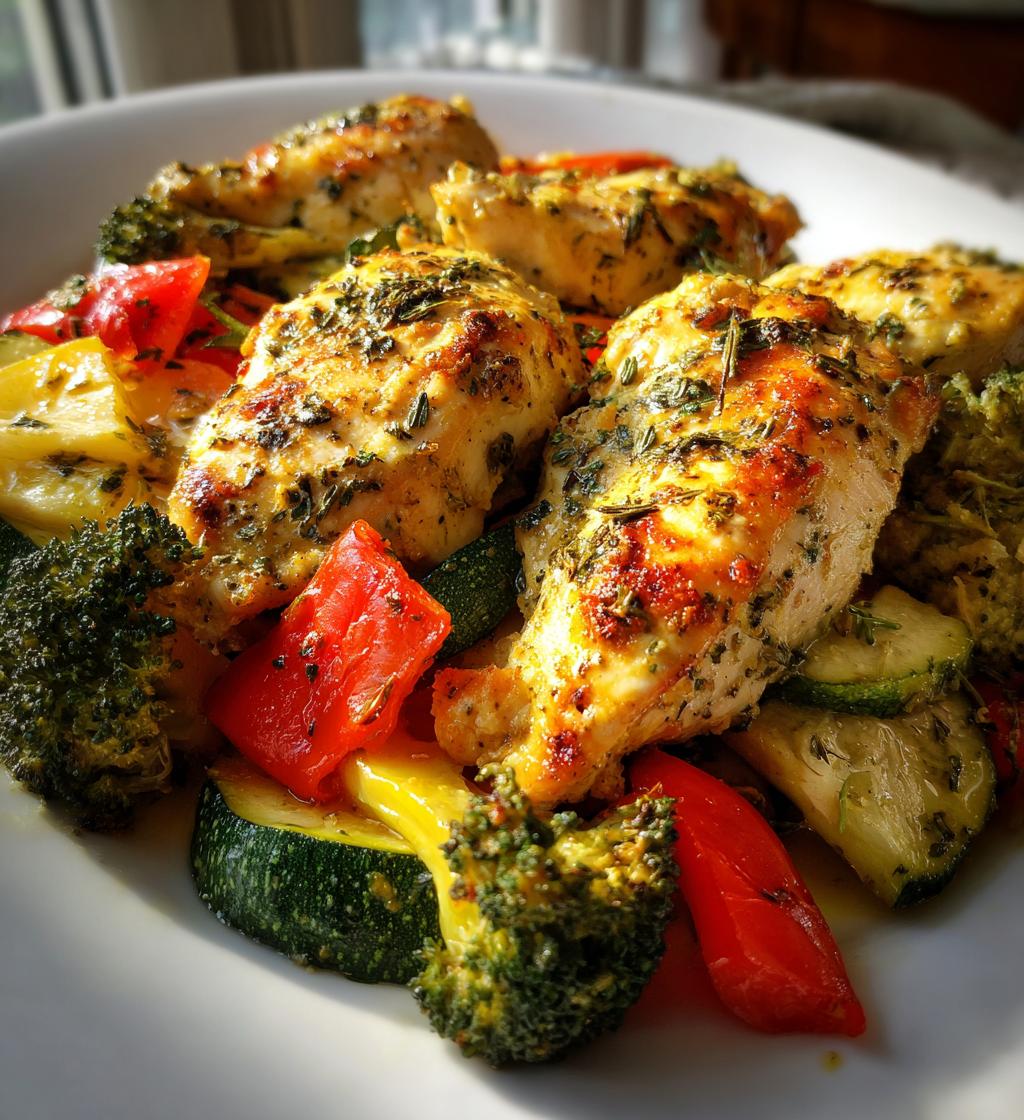 one pan 20 minute lemon herb chicken veggies
