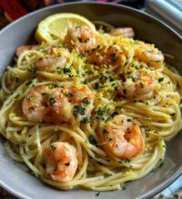one pan lemon garlic shrimp pasta