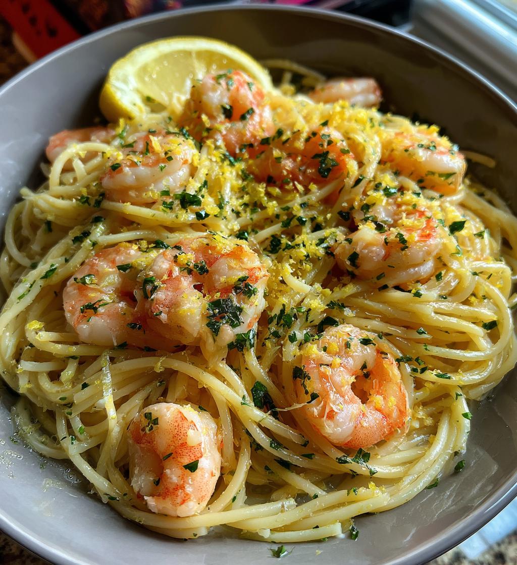 one pan lemon garlic shrimp pasta