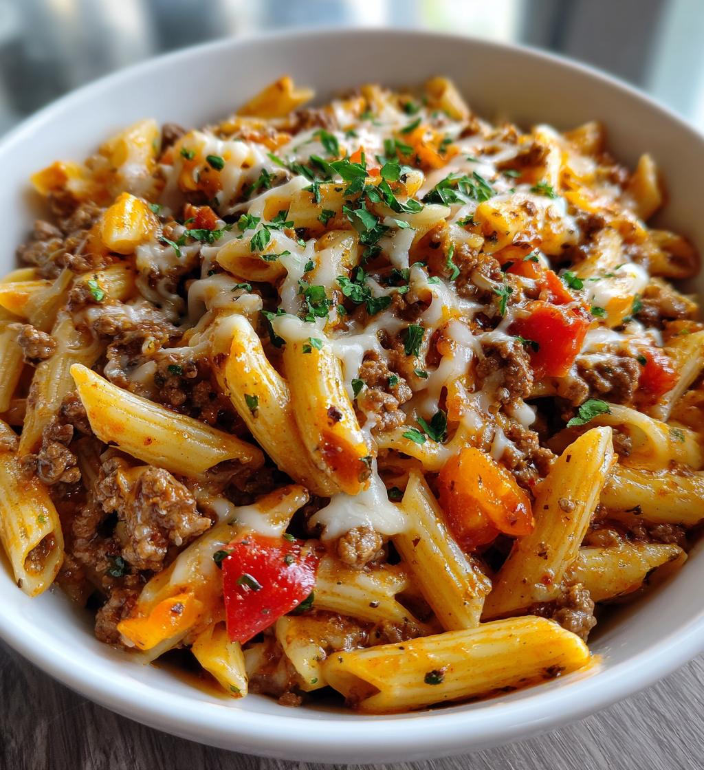 one pot beef taco pasta