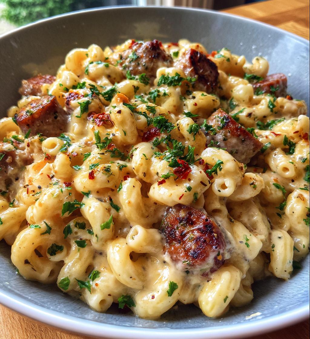 one pot cheesy sausage pasta