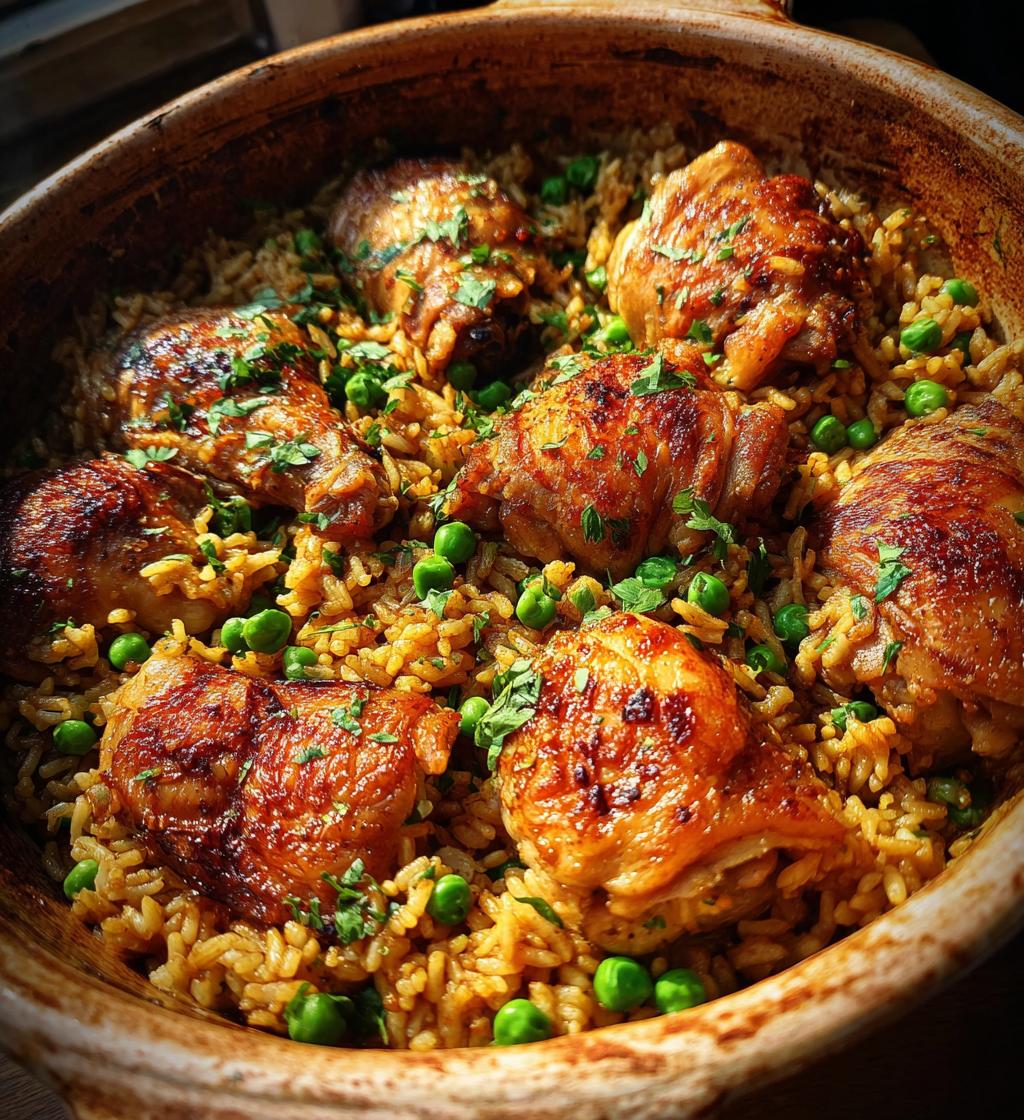 one pot chicken and rice - detail 1