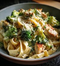 one pot chicken broccoli alfredo