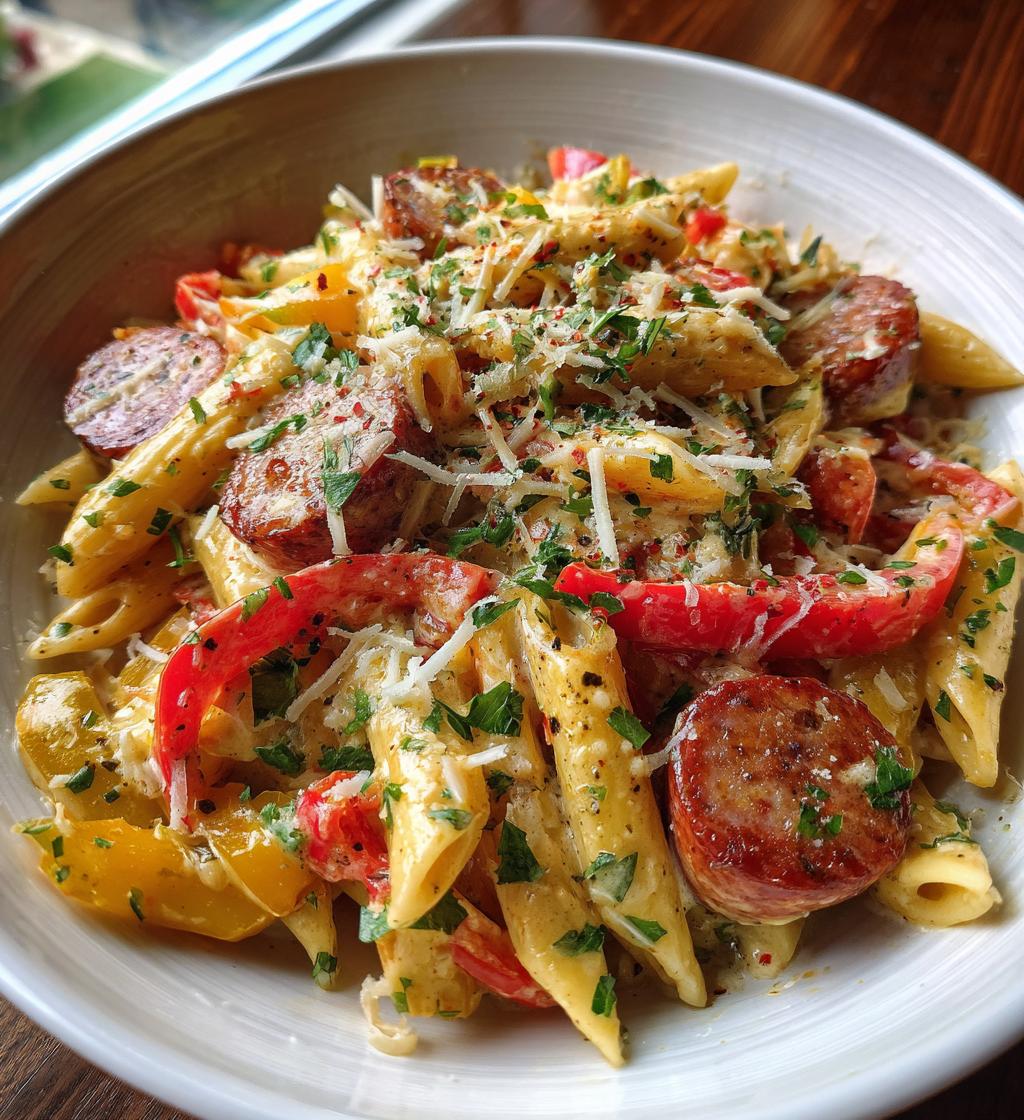 one pot creamy cajun sausage pasta