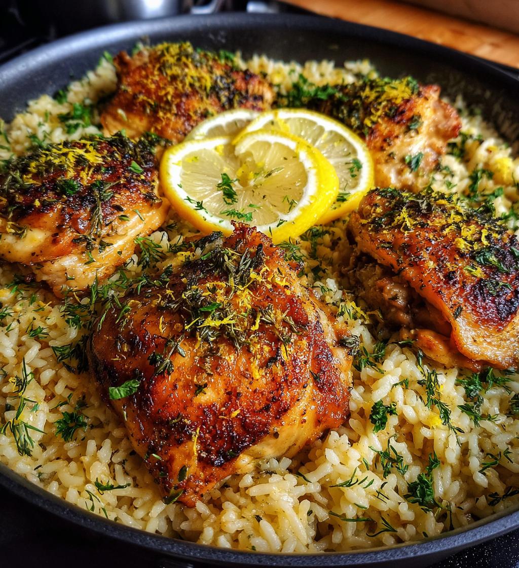 one pot lemon herb chicken and rice