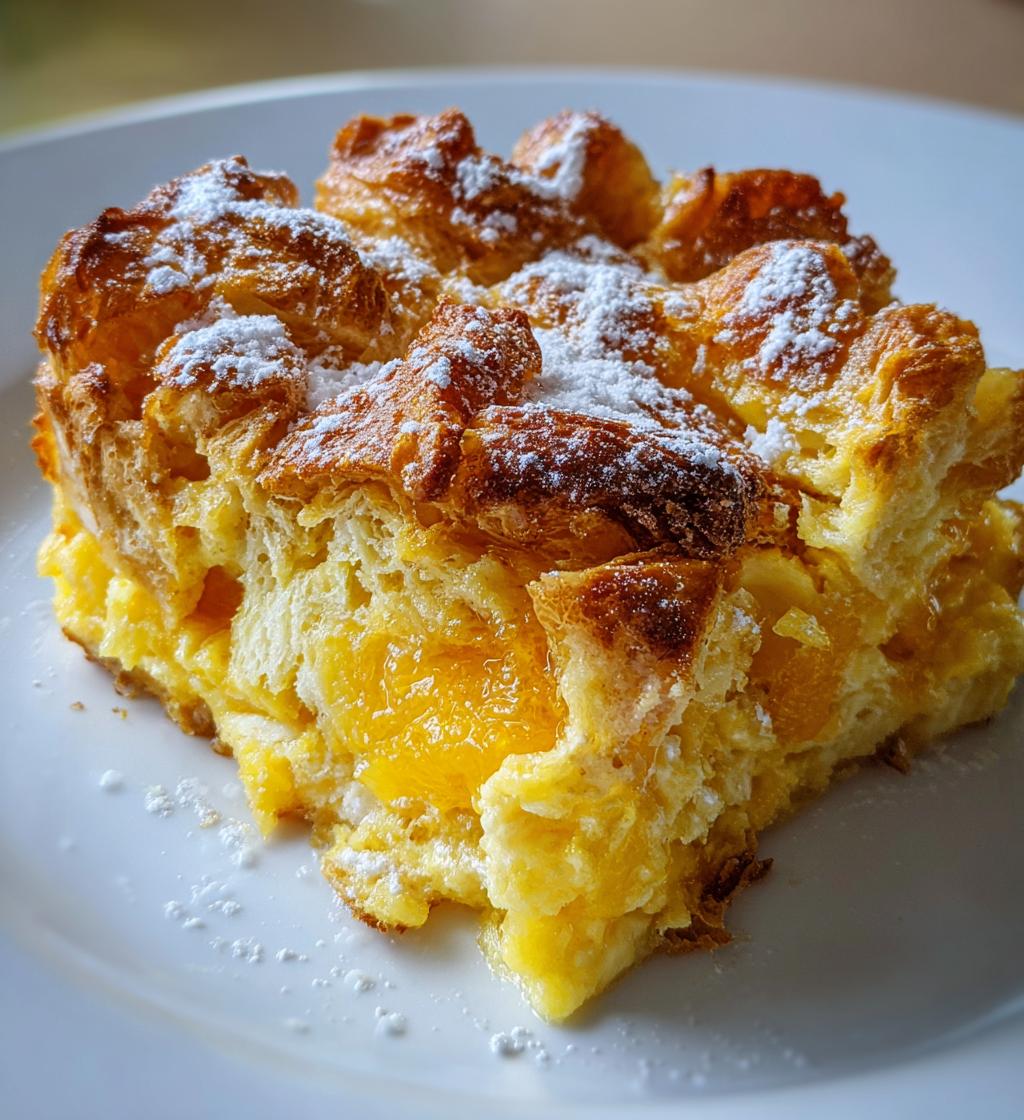 orange croissant breakfast bake - detail 1